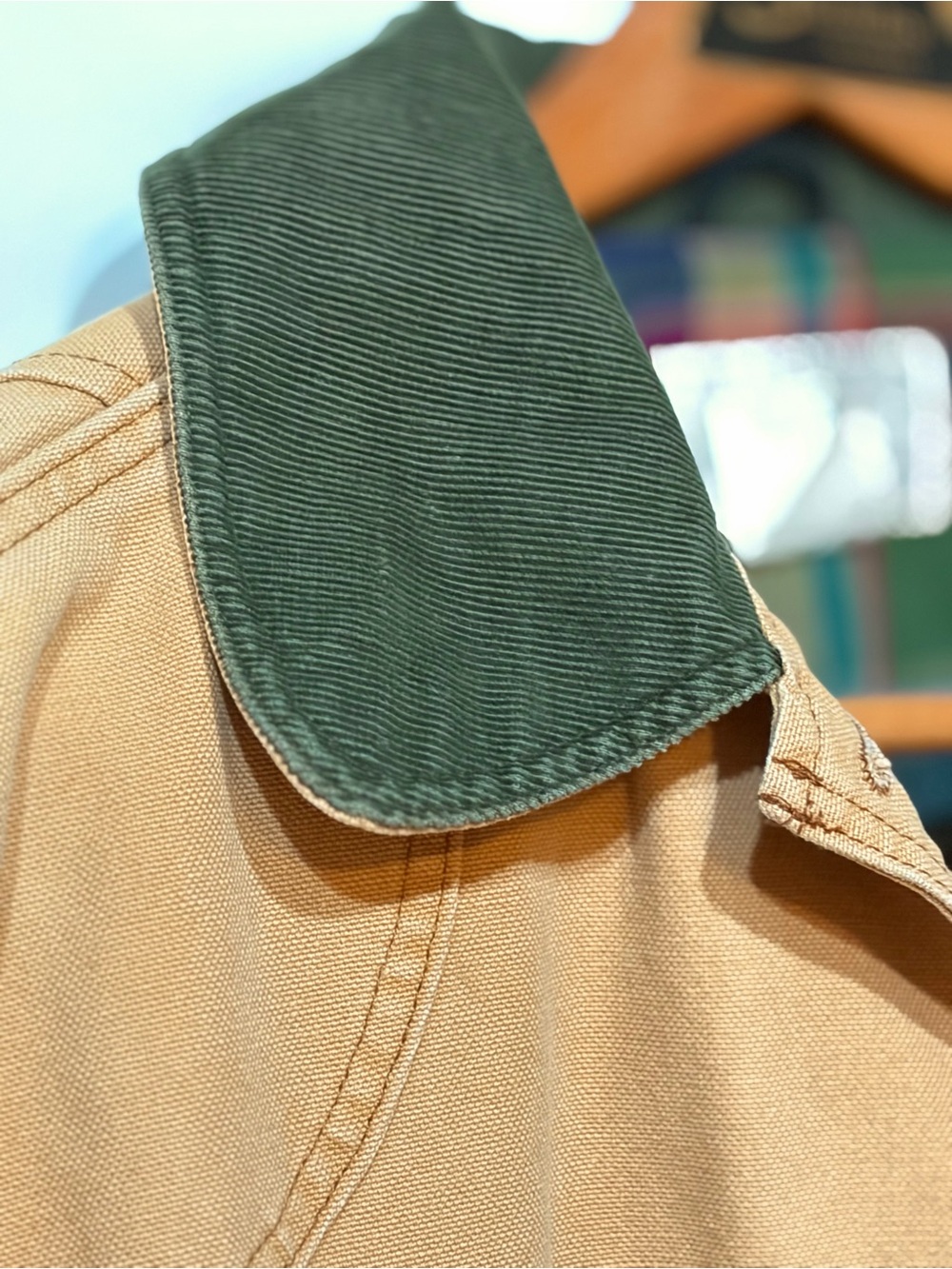 Vintage L.L. Bean Original Field Coat / Barn Jacket with Plaid Flannel Lining - Picture 9 of 14
